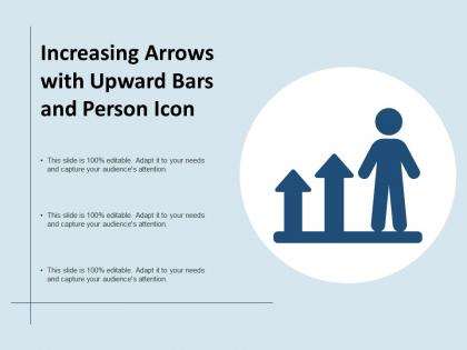 Increasing arrows with upward bars and person icon