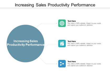 Increasing sales productivity performance ppt powerpoint presentation inspiration background cpb