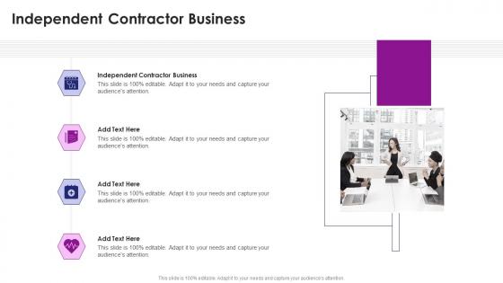 Independent Contractor Business In Powerpoint And Google Slides Cpb