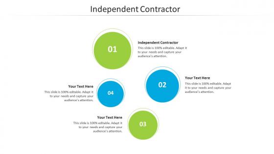 Independent contractor ppt powerpoint presentation model professional cpb