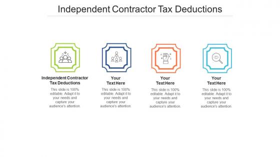 Independent contractor tax deductions ppt powerpoint presentation slides cpb