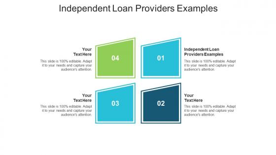 Independent loan providers examples ppt powerpoint presentation show visual aids cpb