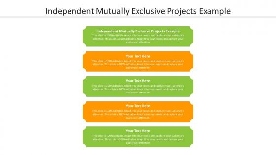 Independent mutually exclusive projects example ppt powerpoint presentation layouts cpb