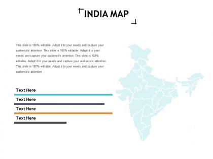 India map ppt show gridlines