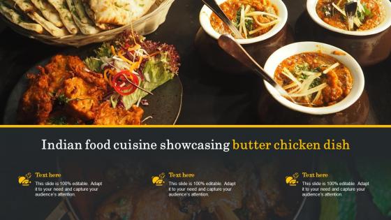 Indian Food Cuisine Showcasing Butter Chicken Dish