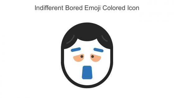 Indifferent Bored Emoji Colored Icon In Powerpoint Pptx Png And Editable Eps Format