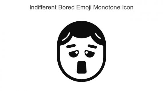 Indifferent Bored Emoji Monotone Icon In Powerpoint Pptx Png And Editable Eps Format