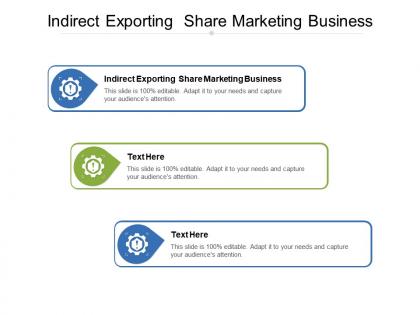 Indirect exporting share marketing business ppt powerpoint presentation file graphic images cpb