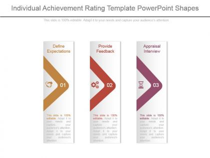Individual achievement rating template powerpoint shapes