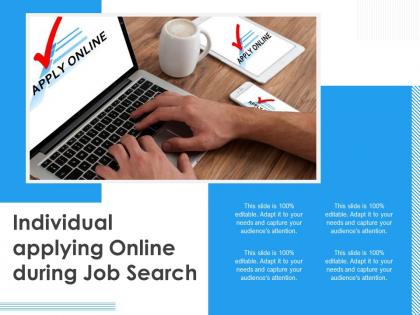 Individual applying online during job search