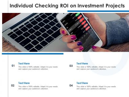 Individual checking roi on investment projects
