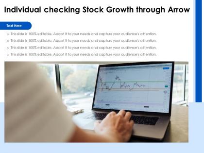 Individual checking stock growth through arrow