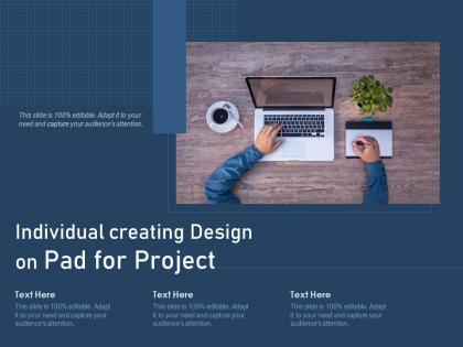 Individual creating design on pad for project