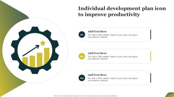 Individual Development Plan Icon To Improve Productivity