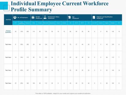 Individual employee current workforce profile summary ppt powerpoint presentation ideas
