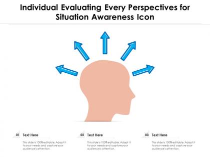 Individual evaluating every perspectives for situation awareness icon