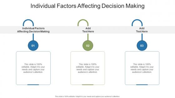 Individual Factors Affecting Decision Making In Powerpoint And Google Slides Cpb