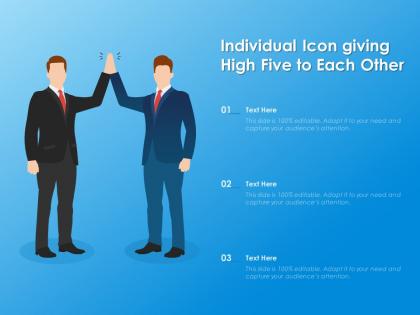 Individual icon giving high five to each other