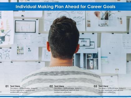 Individual making plan ahead for career goals