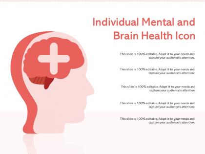 Individual mental and brain health icon