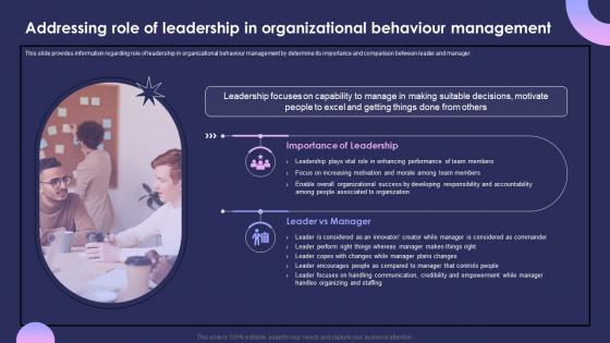 Individual Performance Management Addressing Role Of Leadership In Organizational Behaviour