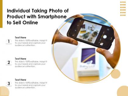 Individual taking photo of product with smartphone to sell online