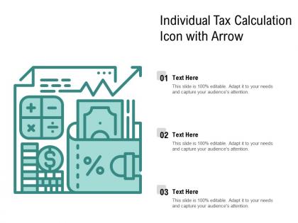 Individual tax calculation icon with arrow