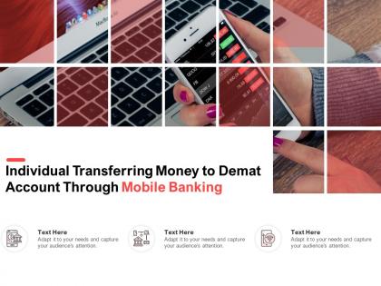 Individual transferring money to demat account through mobile banking