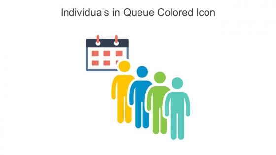 Individuals In Queue Colored Icon In Powerpoint Pptx Png And Editable Eps Format
