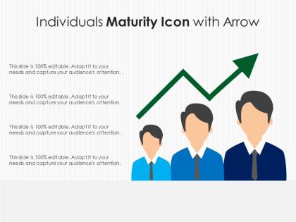 Individuals maturity icon with arrow
