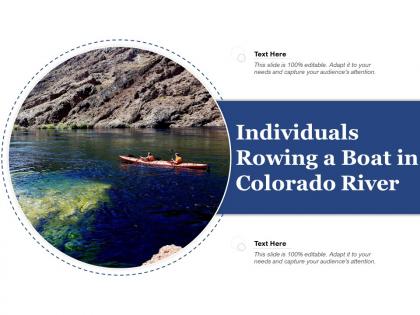Individuals rowing a boat in colorado river