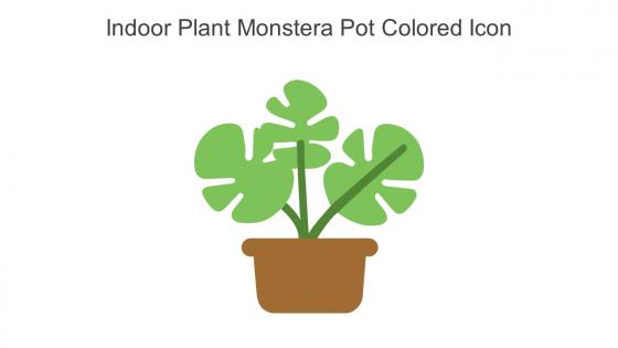 Indoor Plant Monstera Pot Colored Icon In Powerpoint Pptx Png And Editable Eps Format
