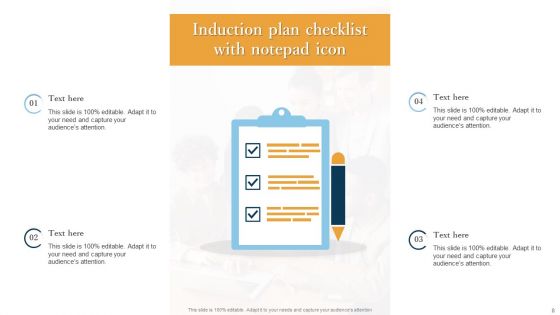 Induction Plan Checklist With Notepad Icon