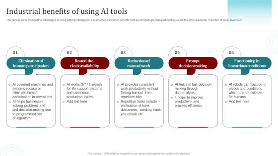 Industrial Benefits Of Using Ai Tools Popular Artificial Intelligence AI SS V