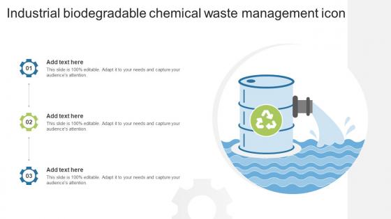 Industrial Biodegradable Chemical Waste Management Icon