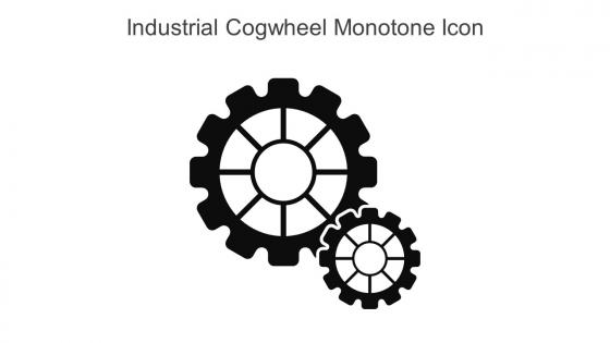 Industrial Cogwheel Monotone Icon In Powerpoint Pptx Png And Editable Eps Format