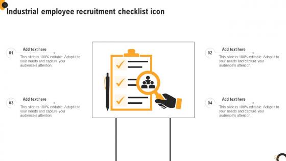 Industrial Employee Recruitment Checklist Icon