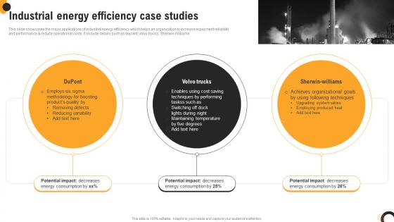 Industrial Energy Efficiency Case Studies