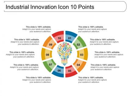 Industrial innovation icon 10 points