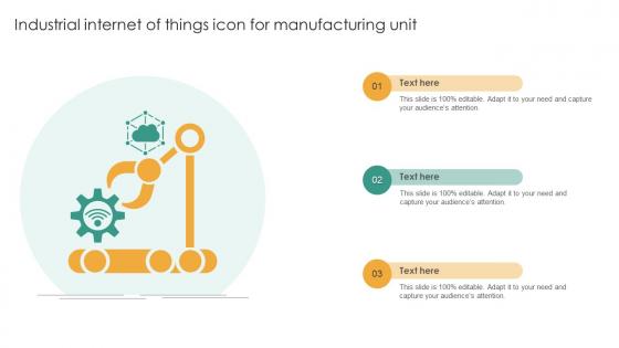 Industrial Internet Of Things Icon For Manufacturing Unit