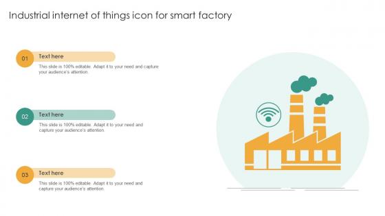 Industrial Internet Of Things Icon For Smart Factory