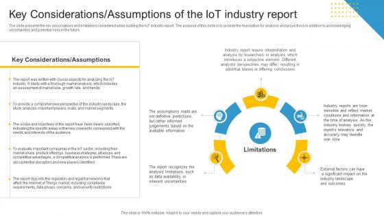 Industrial Iot Market Key Considerations Assumptions Of The Iot IR SS V