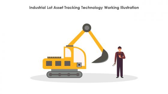 Industrial Lot Asset Tracking Technology Working Illustration