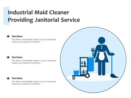Industrial maid cleaner providing janitorial service