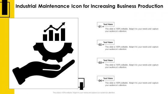 Industrial Maintenance Icon For Increasing Business Production