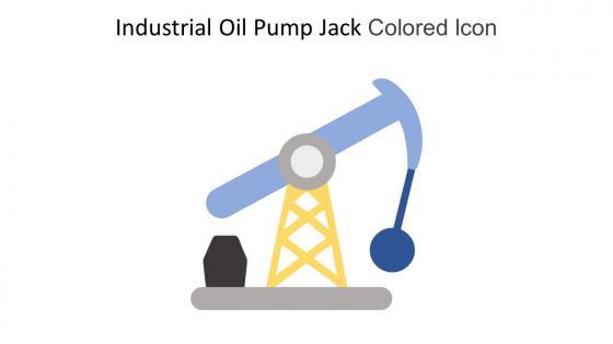 Industrial Oil Pump Jack Colored Icon In Powerpoint Pptx Png And Editable Eps Format