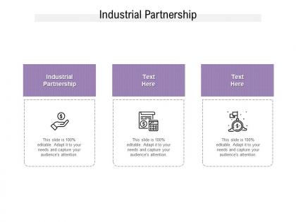 Industrial partnership ppt powerpoint presentation styles design ideas cpb