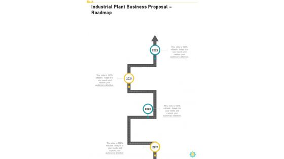 Industrial Plant Business Proposal Roadmap One Pager Sample Example Document