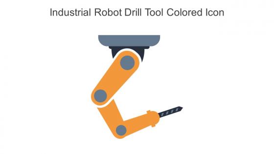 Industrial Robot Drill Tool Colored Icon In Powerpoint Pptx Png And Editable Eps Format