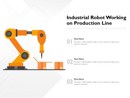 Industrial robot working on production line